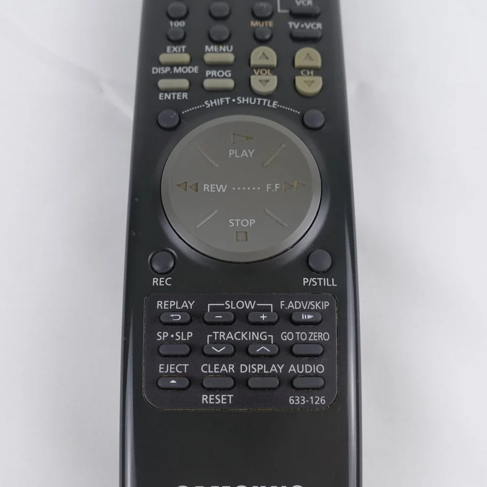 Samsung 633-126 Factory Original VCR Remote VR3706, VR8756, VR8707, VR4607